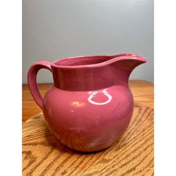 Vintage Bybee Pottery Mauve Pitcher Primitive Signed on Bottom From Kentucky - Picture 3 of 9